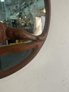 SIGNED ORGANIC MODERNIST ARTISAN WOOD RECLINING NUDE MIRROR - 4105100