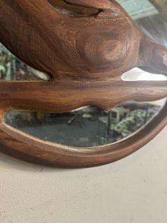 SIGNED ORGANIC MODERNIST ARTISAN WOOD RECLINING NUDE MIRROR - 4105103