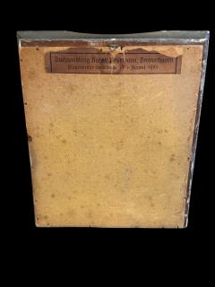 SIGNED SMALL MOUNTAIN LANDSCAPE WITH BLUE WILDFLOWERS OIL PAINTING - 4494504