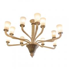 SILVER AND CLEAR VENETIAN CHANDELIER - 1831514