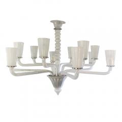 SILVER AND CLEAR VENETIAN CHANDELIER - 1831517