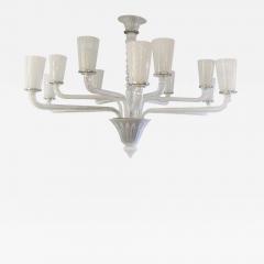SILVER AND CLEAR VENETIAN CHANDELIER - 1832889