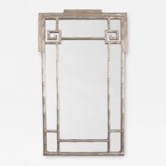 SILVER FINISH FAUX BAMBOO WALL MIRROR - 3614803
