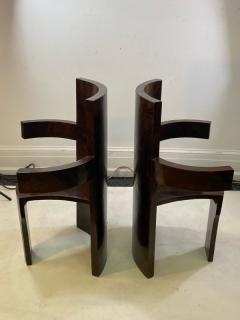 SIX MODERNIST BURLWOOD ART DECO REVIVAL DINING CHAIRS - 1469332