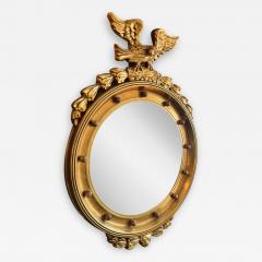 SPECTACULAR GILT FEDERAL STYLE CONVEX ROUND MIRROR - 2451760