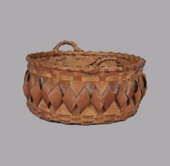 SPLINT WOVEN BASKET WITH HANDLES - 736201