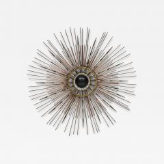 STEEL AND BRASS WELDED SUNBURST MIRROR - 3223740