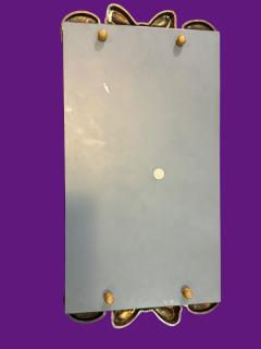 STERLING SILVER BOW DESIGN FRAMED BEVELED MIRROR VANITY TRAY - 4496069