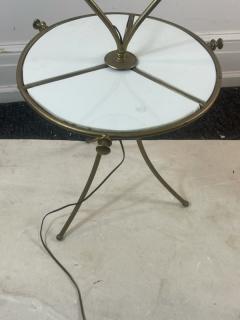 STRIKING ITALIAN GLASS AND BRONZE TABLE FLOOR LAMP - 2116486