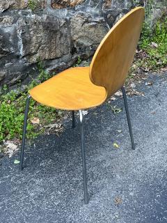 SUITE OF FOUR DANISH MODERN BENT PLYWOOD DINING STACKING CHAIRS - 3749917