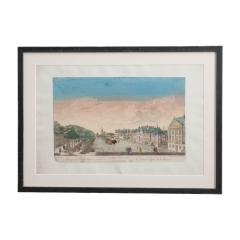 SUITE OF TWENTY FOUR FRENCH 18TH CENTURY HAND COLORED VUE D OPTIQUE ETCHINGS - 960613