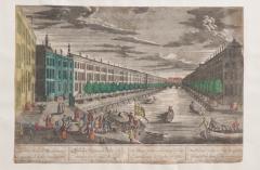 SUITE OF TWENTY FOUR FRENCH 18TH CENTURY HAND COLORED VUE D OPTIQUE ETCHINGS - 961080