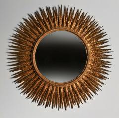 SUPERB LARGE MID 20TH CENTURY FRENCH GILT WOOD SUNBURST MIRROR - 1840498
