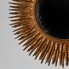 SUPERB LARGE MID 20TH CENTURY FRENCH GILT WOOD SUNBURST MIRROR - 1840501