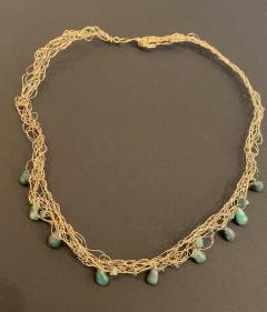 SUSAN FREDA Spun necklace with jade briolettes 21  - 3395830