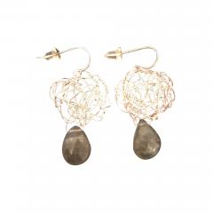 SUSAN FREDA Susan Freda Small spun discs with labradorite briolettes in silver - 3402271