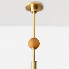 SWEDISH ART DECO CHANDELIER with ETCHED AMBER GLASS - 4405419