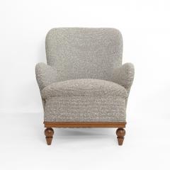 SWEDISH ART DECO LOUNGE CHAIR WITH CARVED MAHOGANY BASE - 3153718