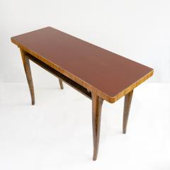 SWEDISH ART DECO ROSEWOOD SANTOS CONSOLE TABLE WITH LACQUERED TOP  - 4311799