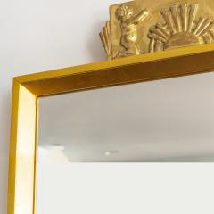 SWEDISH GILT WOOD MIRROR WITH DECORATIVE CARVING - 1233475