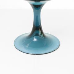 SWEDISH GRACE 1920S FOOTED BOWL IN BLUE ZIRCON COLORED GLASS - 3175331