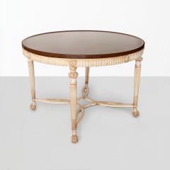 SWEDISH GUSTAVIAN STYLE CENTER TABLE WITH LIMESTONE TOP - 924107