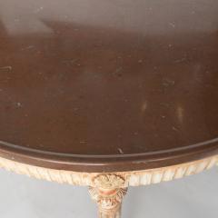 SWEDISH GUSTAVIAN STYLE CENTER TABLE WITH LIMESTONE TOP - 924109