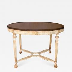 SWEDISH GUSTAVIAN STYLE CENTER TABLE WITH LIMESTONE TOP - 924907