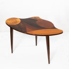 SWEDISH MID CENTURY MARQUETRY 3 LEGGED OCCASIONAL TABLE - 2526156