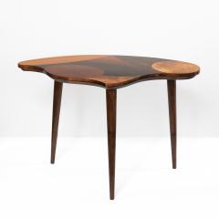 SWEDISH MID CENTURY MARQUETRY 3 LEGGED OCCASIONAL TABLE - 2526157