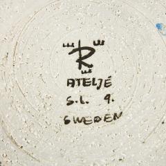 SYLVIA LEUCHOVIOUS SCANDINAVIAN MODERN SYLVIA LEUCHOVIUS VASE AND BOWL IN BLUE RORSTRAND SWEDEN - 4493341