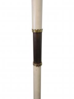 Sabino Fine Italian Modern Parchment Brass and Glass Floor Lamp 1950s - 4639705