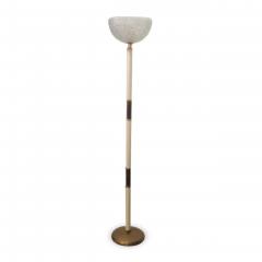 Sabino Fine Italian Modern Parchment Brass and Glass Floor Lamp 1950s - 4639706