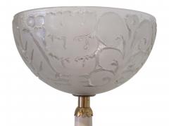 Sabino Fine Italian Modern Parchment Brass and Glass Floor Lamp 1950s - 4639707