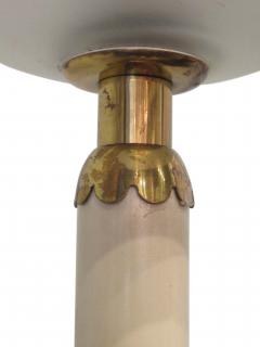Sabino Fine Italian Modern Parchment Brass and Glass Floor Lamp 1950s - 4639708