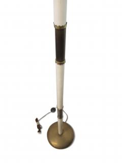 Sabino Fine Italian Modern Parchment Brass and Glass Floor Lamp 1950s - 4639711