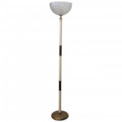 Sabino Fine Italian Modern Parchment Brass and Glass Floor Lamp 1950s - 4692973