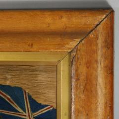 Sailors Woolwork Picture of a Ship with American Flag - 4227295