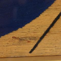 Sailors Woolwork Picture of a Ship with American Flag - 4227298