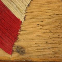 Sailors Woolwork Picture of a Ship with American Flag - 4227299