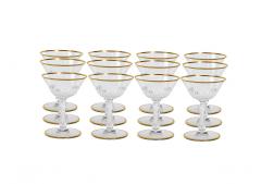 Saint Louis Crystal Gilt Gold Tableware Glassware Service 12 People - 2942148