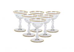 Saint Louis Crystal Gilt Gold Tableware Glassware Service 12 People - 2942153