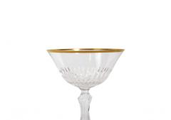 Saint Louis Crystal Gilt Gold Tableware Glassware Service 12 People - 2942157