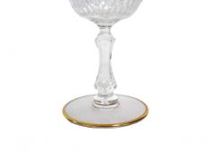 Saint Louis Crystal Gilt Gold Tableware Glassware Service 12 People - 2942158