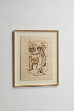 Saldanha da Gama drawing on paper 1960s  - 4825323