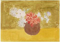 Sally Michel Avery Watercolor Still Life on a Yellow Table  - 1500476