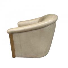 Sally Sirkin Lewis Art Deco J Robert Scott Beige Leather Club Chair - 4190562