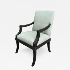 Sally Sirkin Lewis Art Deco J Robert Scott Black Lacquer Arm Chair - 3494519