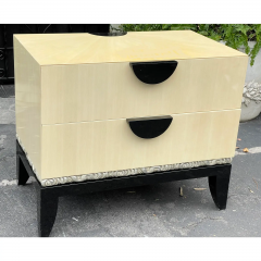 Sally Sirkin Lewis Art Deco Style J Robert Scott 2 Drawer Commode Nightstand - 2874935