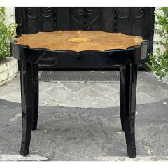 Sally Sirkin Lewis Art Deco Style J Robert Scott Inlaid Oval Side Table - 2893073